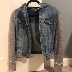 free people denim jacket with sleeves